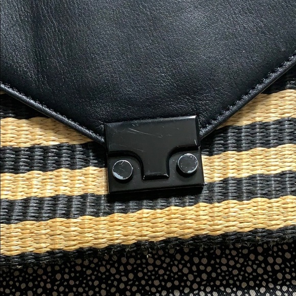 Loeffler Randall straw and leather purse - Picture 5 of 13